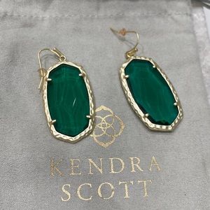 Kendra Scott Danielle Earrings Emerald Glass